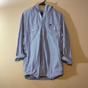OBEY Sky Blue Striped Shirt / Jacket